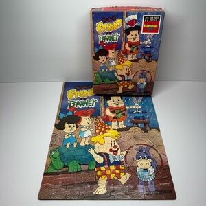 Vintage 1987 Flintstones Kids 100 Pc. Jigsaw Puzzle Great Freddo Barney Complete